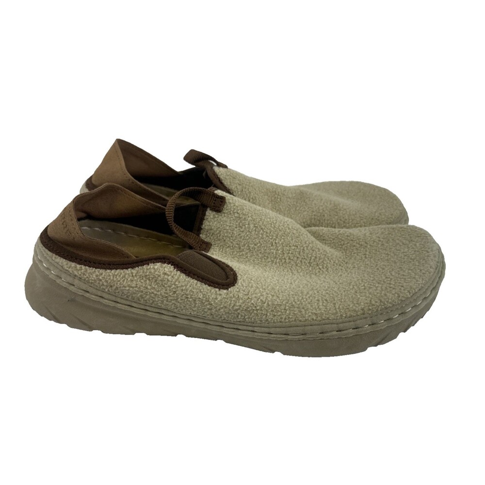 Merrell Hut Moc Cozy Slip On Shoe J004594 Drop Heel Beige Brown Sherpa Womens 8‎